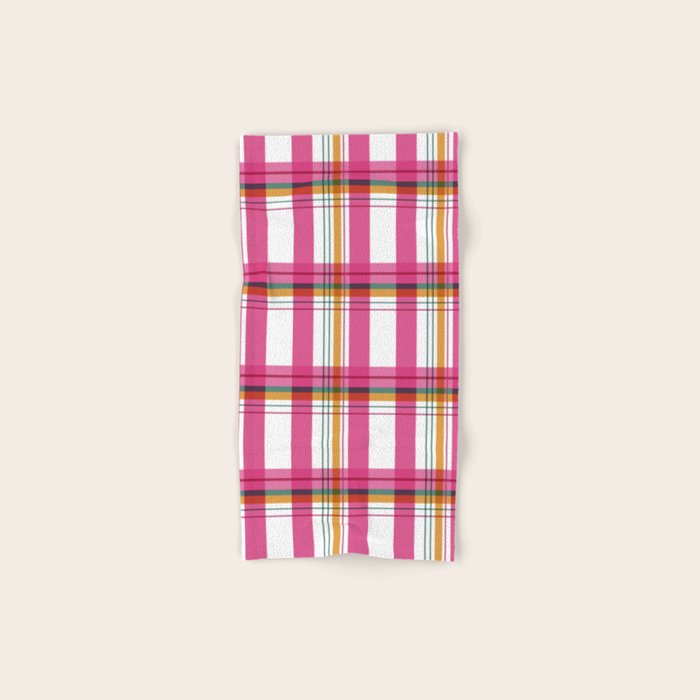 Cheerful Checkered Pattern Bath Towel Gallery Image 1
