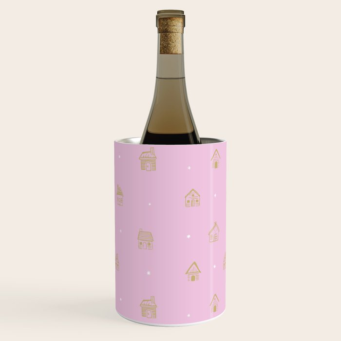 Christmas gingerbread house doodle pattern  Wine Chiller Gallery Image 1