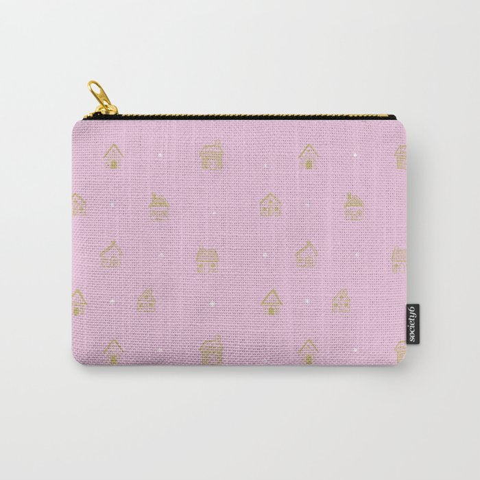 Christmas gingerbread house doodle pattern  Carry All Pouch Gallery Image 1