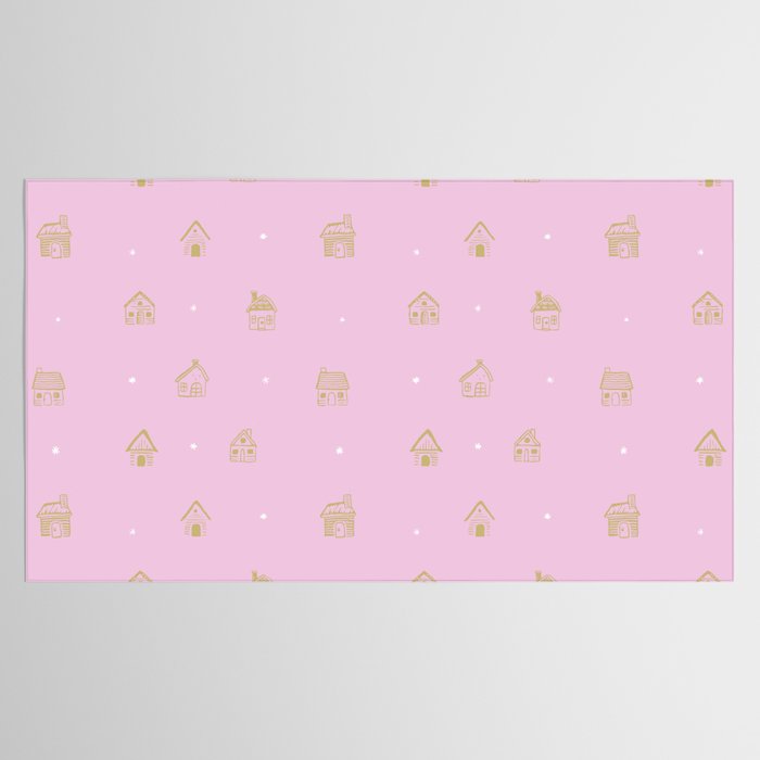 Christmas gingerbread house doodle pattern  Tablecloth Gallery Image 2