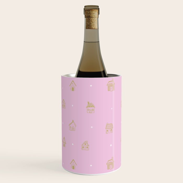 Christmas gingerbread house doodle pattern  Wine Chiller Gallery Image 3