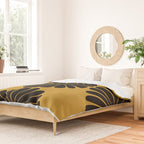 Retro Daisy Abstract VIII Golden Yellow Bold Floral Duvet Cover Gallery Image 2