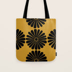 Retro Daisy Abstract VIII Golden Yellow Bold Floral Tote Bag Gallery Image 1