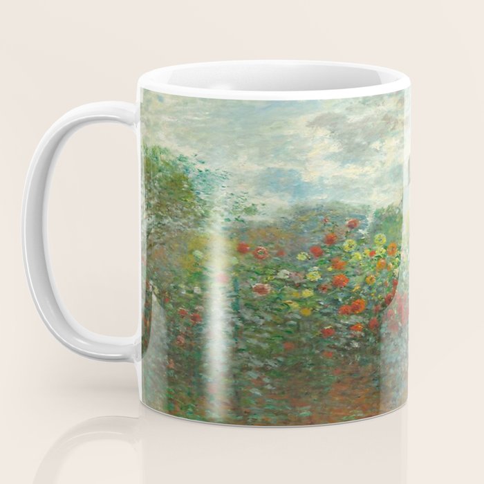Claude Monet The Artist's Garden In Argenteuil A Corner Of The Garden With Dahlias 1873 Coffee Mug Gallery Image 3