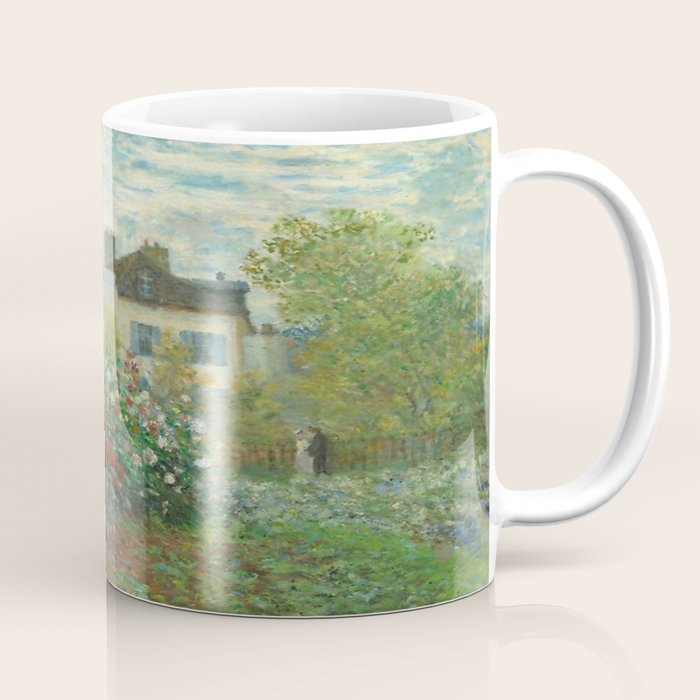 Claude Monet The Artist's Garden In Argenteuil A Corner Of The Garden With Dahlias 1873 Coffee Mug Gallery Image 1