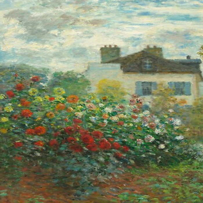 Claude Monet The Artist's Garden In Argenteuil A Corner Of The Garden With Dahlias 1873 Coffee Mug Gallery Image 2