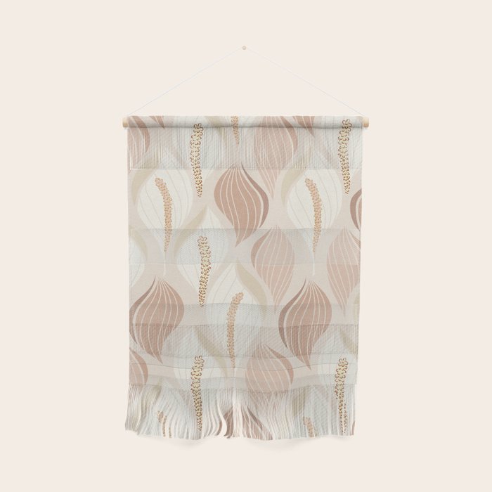 Minimalistic flow Peace lily soft peach Wall Hanging Gallery Image 1