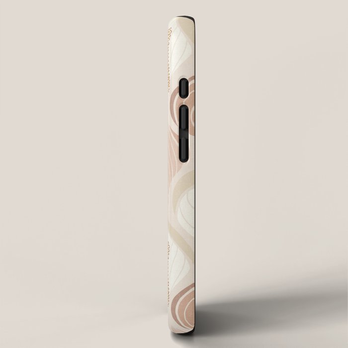 Minimalistic flow Peace lily soft peach iPhone Case Gallery Image 2