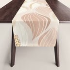 Minimalistic flow Peace lily soft peach Table Runner Gallery Image 1
