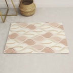 Minimalistic flow Peace lily soft peach Rug Gallery Image 1