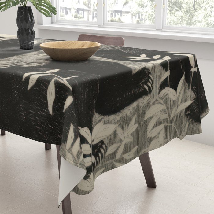 Bamboo Panda Dancing Pair Tablecloth Gallery Image 3