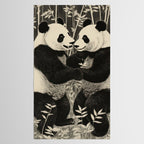 Bamboo Panda Dancing Pair Tablecloth Gallery Image 2
