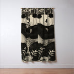 Bamboo Panda Dancing Pair Window Curtain Gallery Image 3