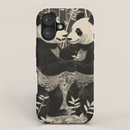 Bamboo Panda Dancing Pair iPhone Case Gallery Image 1