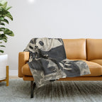 Bamboo Panda Dancing Pair Throw Blanket Gallery Image 1