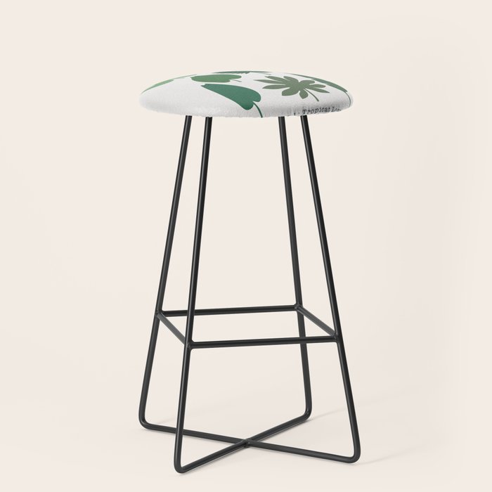Cat and Plant 39: Tropicat Leaves Stool Gallery Image 1