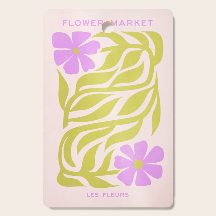 Lilac & Lime: Les Fleurs | Flower Market Color Series 02 Cutting Board Gallery Image 1