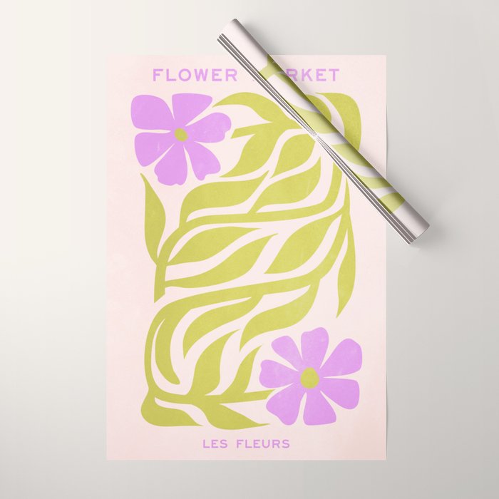 Lilac & Lime: Les Fleurs | Flower Market Color Series 02 Wrapping Paper Gallery Image 1