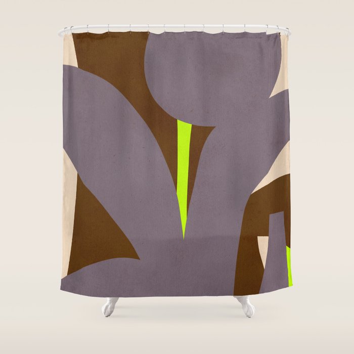 Abstract botanical X02 Shower Curtain Gallery Image 1