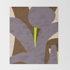 Abstract botanical X02 Throw Blanket Gallery Image 2