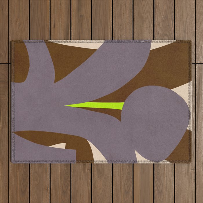 Abstract botanical X02 Outdoor Rug Gallery Image 1
