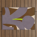Abstract botanical X02 Outdoor Rug Gallery Image 1