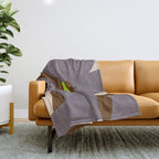 Abstract botanical X02 Throw Blanket Gallery Image 1