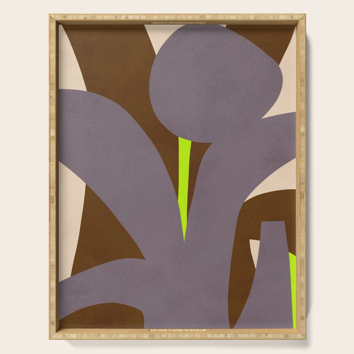 Abstract botanical X02 Serving Tray Gallery Image 1