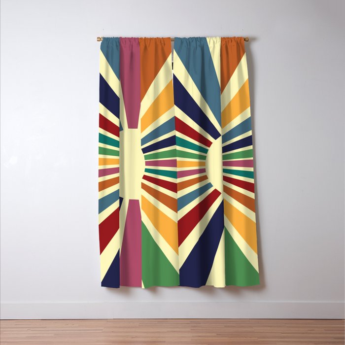 Sun Retro Art II Window Curtain Gallery Image 3
