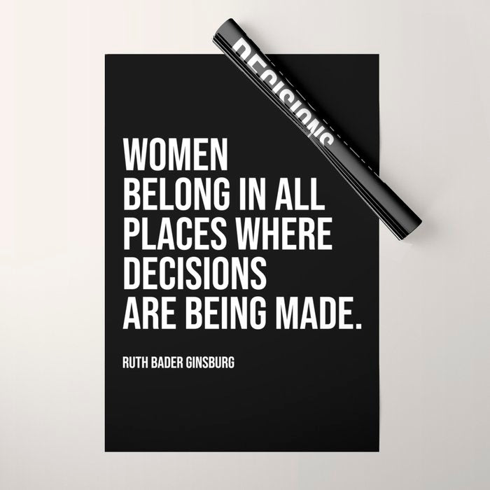 Women belong in all places where decisions are being made. Wrapping Paper Gallery Image 1