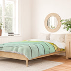ride rainbows // retro surf soul // art by surfy birdy Duvet Cover Gallery Image 2