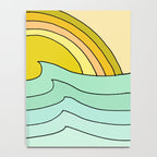 ride rainbows // retro surf soul // art by surfy birdy Notebook Gallery Image 4