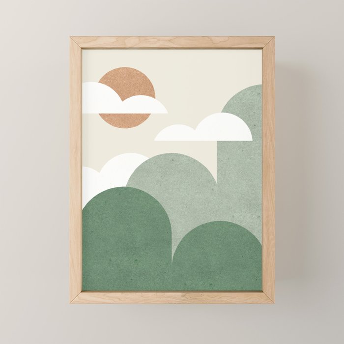 Mountains and Clouds Mini Art Print Gallery Image 1