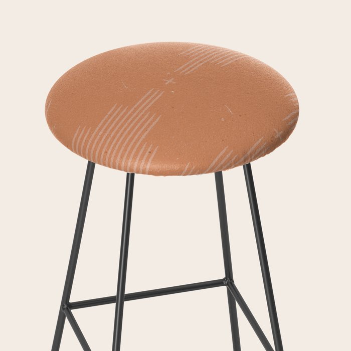Southwestern Minimalist Terra Cotta  Stool Gallery Image 2