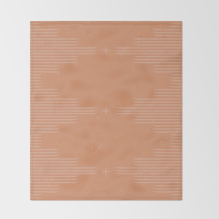 Southwestern Minimalist Terra Cotta  Throw Blanket Gallery Image 2