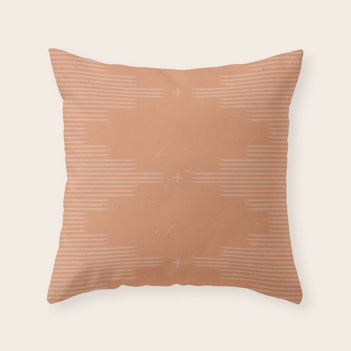Southwestern Minimalist Terra Cotta  Throw Pillow Gallery Image 1