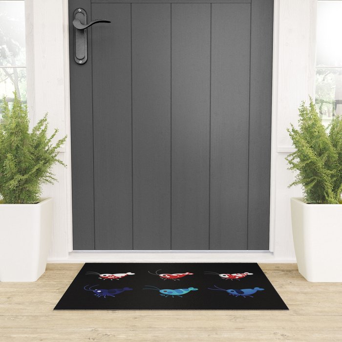 Red and blue shrimp Welcome Mat Gallery Image 3