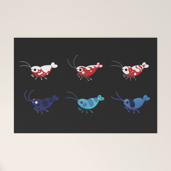 Red and blue shrimp Welcome Mat Gallery Image 1