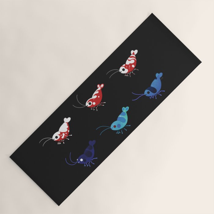 Red and blue shrimp Yoga Mat Gallery Image 1