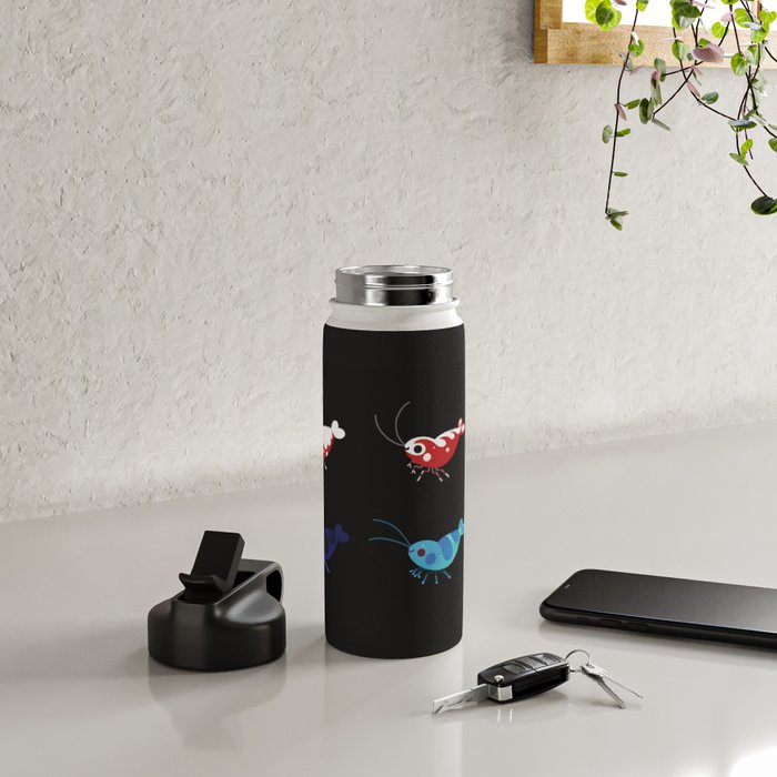 Red and blue shrimp Water Bottle Gallery Image 4