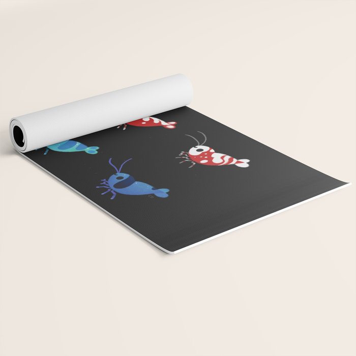 Red and blue shrimp Yoga Mat Gallery Image 2