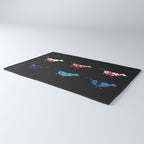 Red and blue shrimp Rug Gallery Image 3