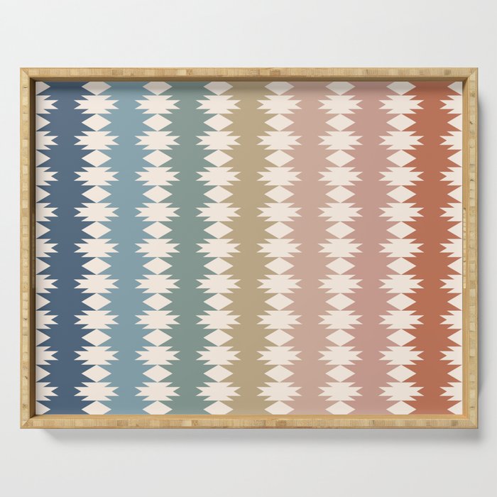 Geometric Southwestern Pattern XXXV Serving Tray Gallery Image 1