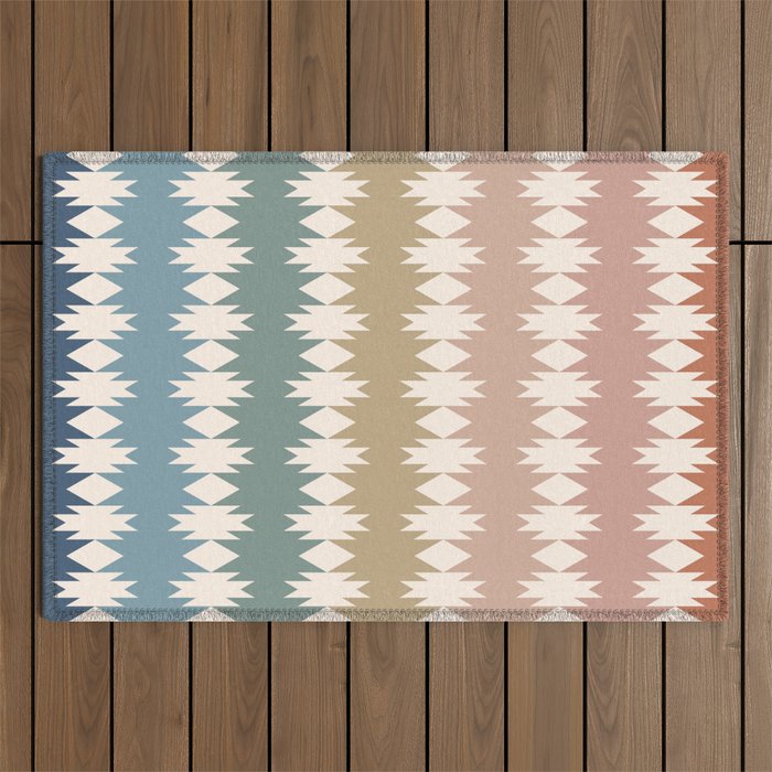 Geometric Southwestern Pattern XXXV Outdoor Rug Gallery Image 1