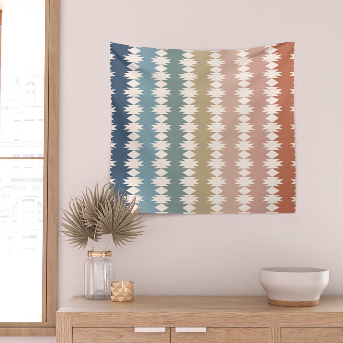 Geometric Southwestern Pattern XXXV Wall Tapestry Gallery Image 2