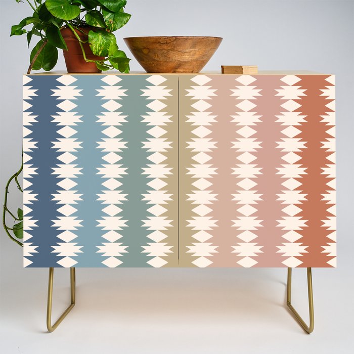 Geometric Southwestern Pattern XXXV Credenza Gallery Image 1