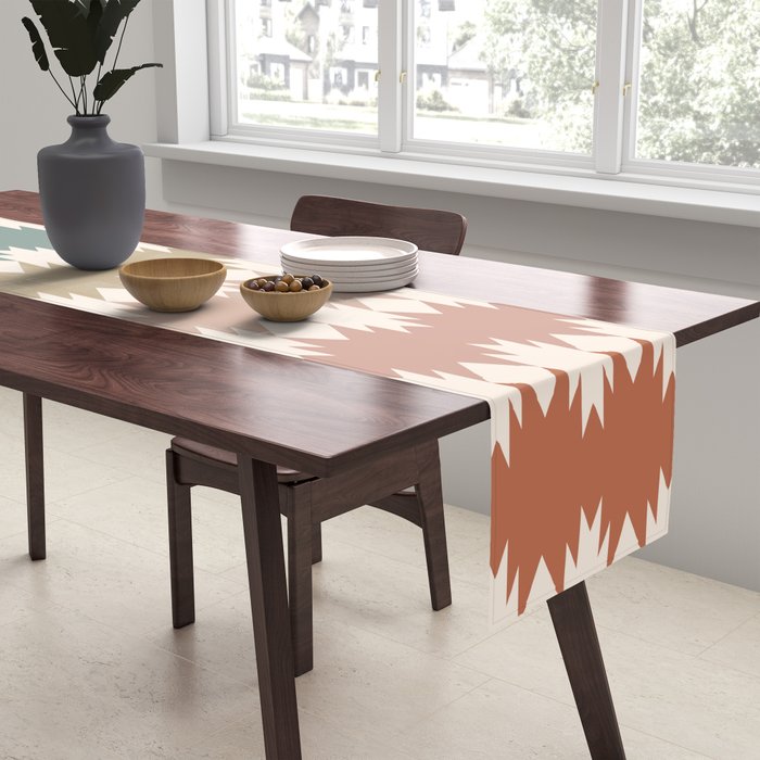 Geometric Southwestern Pattern XXXV Table Runner Gallery Image 2