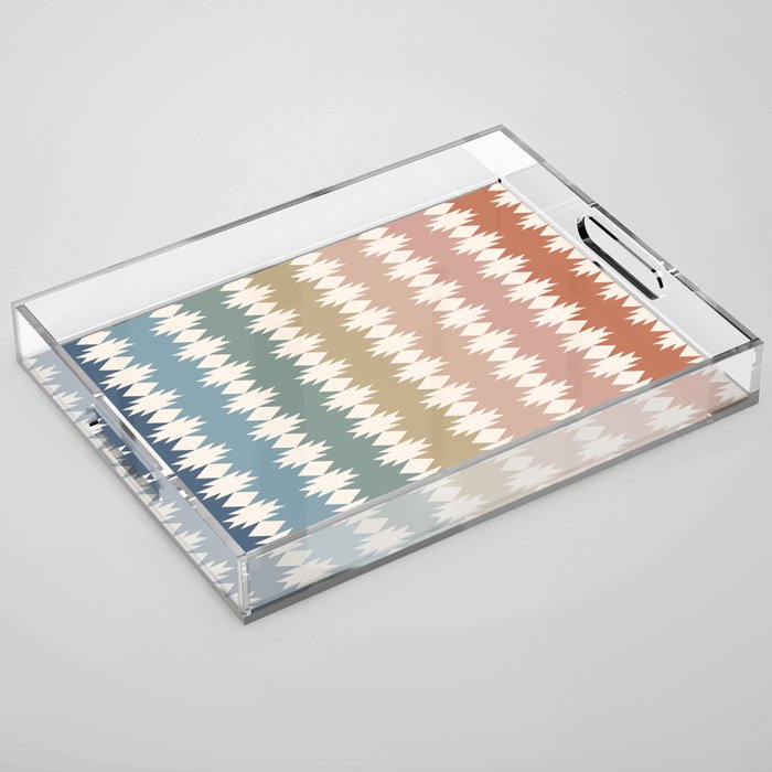 Geometric Southwestern Pattern XXXV Acrylic Tray Gallery Image 1