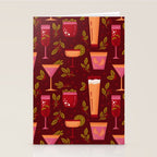 Holiday Drinks Pattern Stationery Card Gallery Image 2