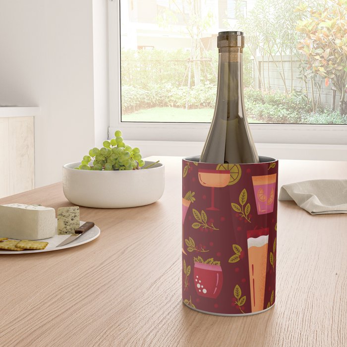 Holiday Drinks Pattern Wine Chiller Gallery Image 4